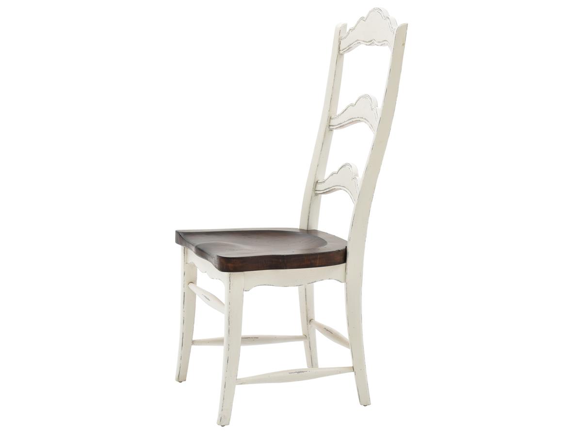 Colonial Dining Chair, White/Dark Pecan